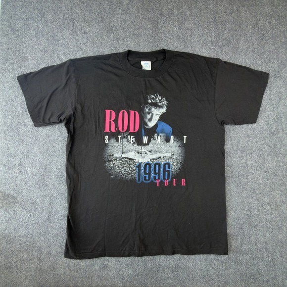 Winterland Productions Other - Vintage Rod Stewart 1996 In The Round Tour Shirt XL Winterland Made in USA Black